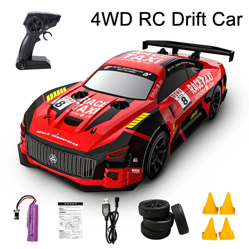 JJRC Q165 1:18 4WD Drift Racing RC Car with Extra Tires & Remote