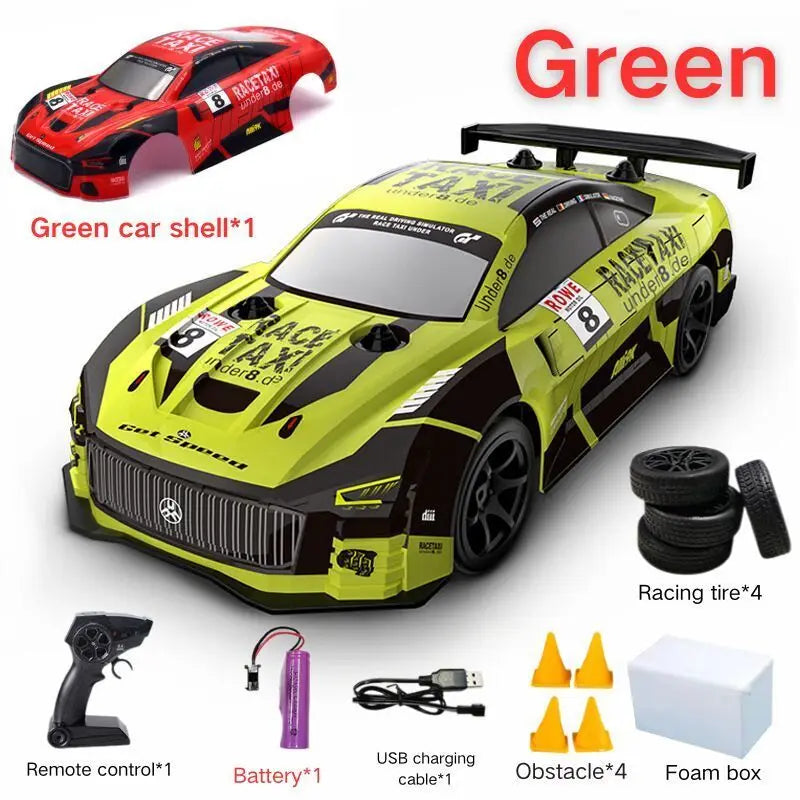 JJRC Q165 1:18 4WD Drift Racing RC Car with Extra Tires & Remote