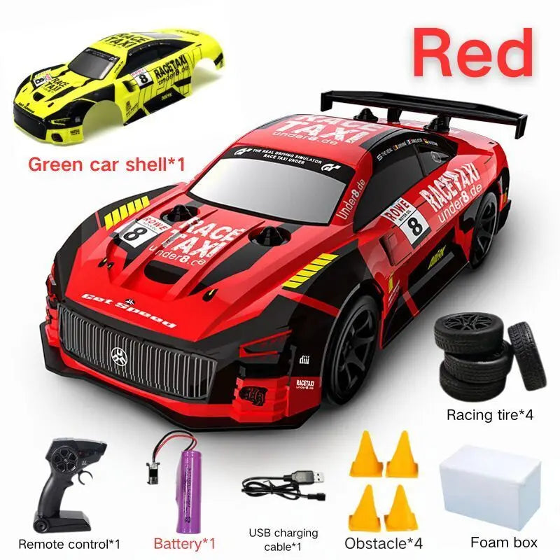 JJRC Q165 1:18 4WD Drift Racing RC Car with Extra Tires & Remote