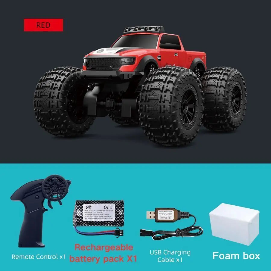 Teranty C8816 4WD Amphibious RC Stunt Monster Truck with LED Lights