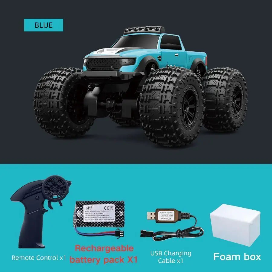 Teranty C8816 4WD Amphibious RC Stunt Monster Truck with LED Lights
